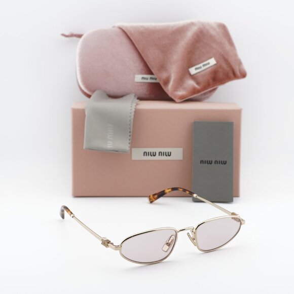 Miu Miu MUA52S ZVN4I0 Cat Eye Sunglasses - Gold/Pink - Picture 7 of 10